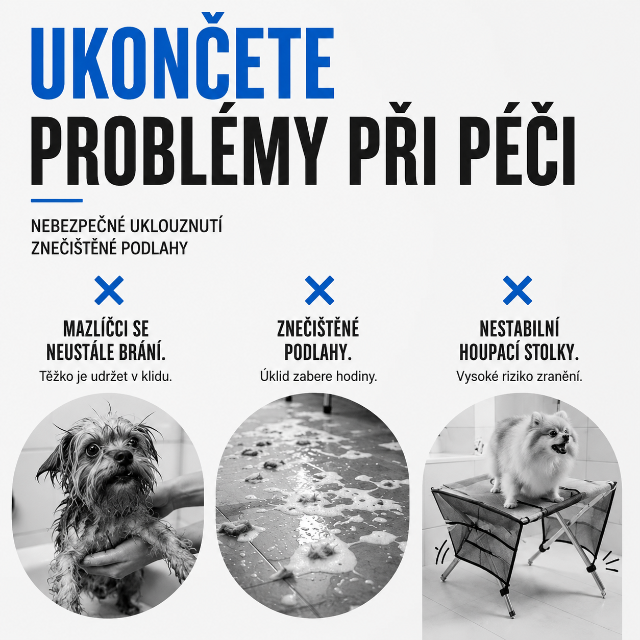 Skládací lehátko 2 v 1 pro péči o mazlíčky