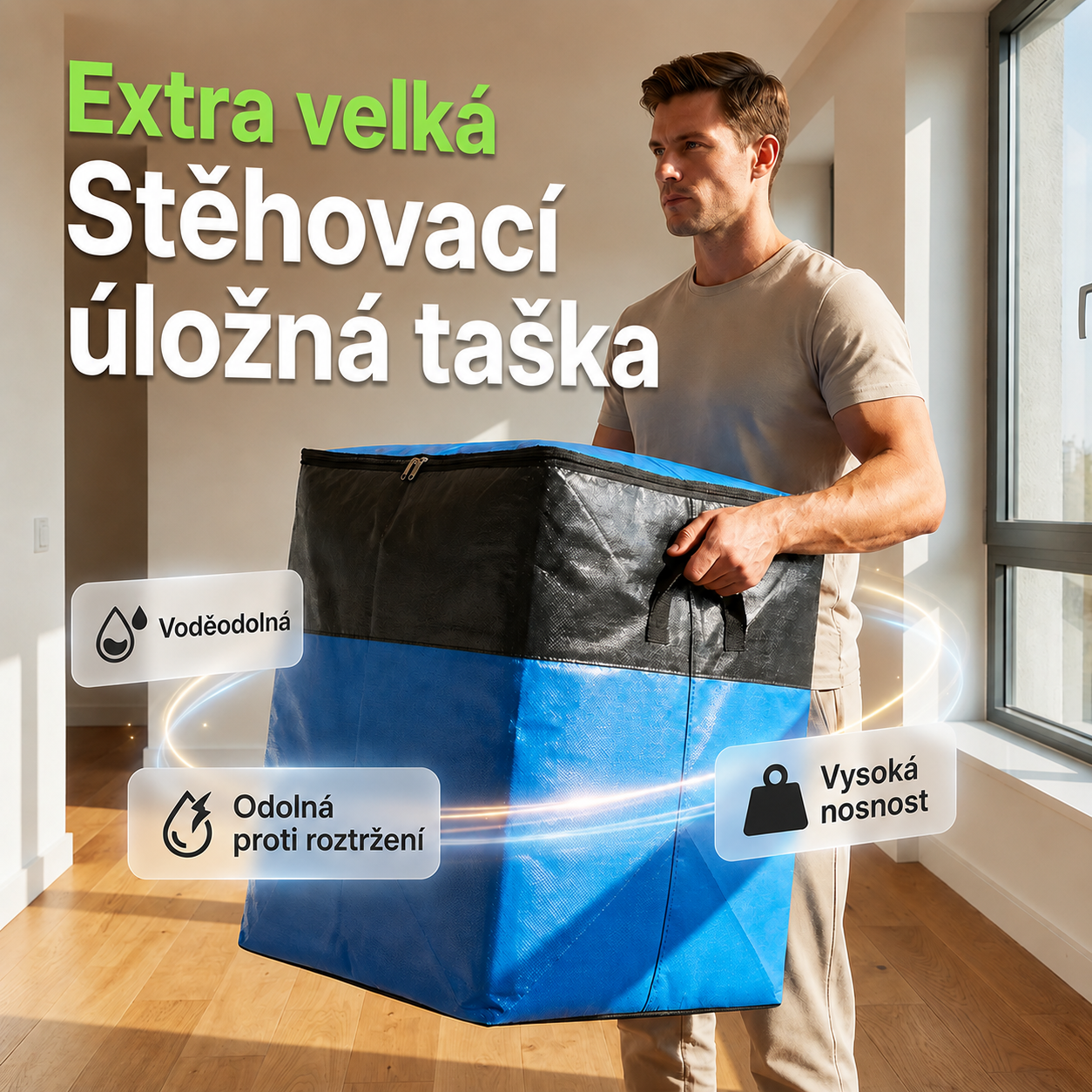 📦 Skládací taška na stěhování a skladování