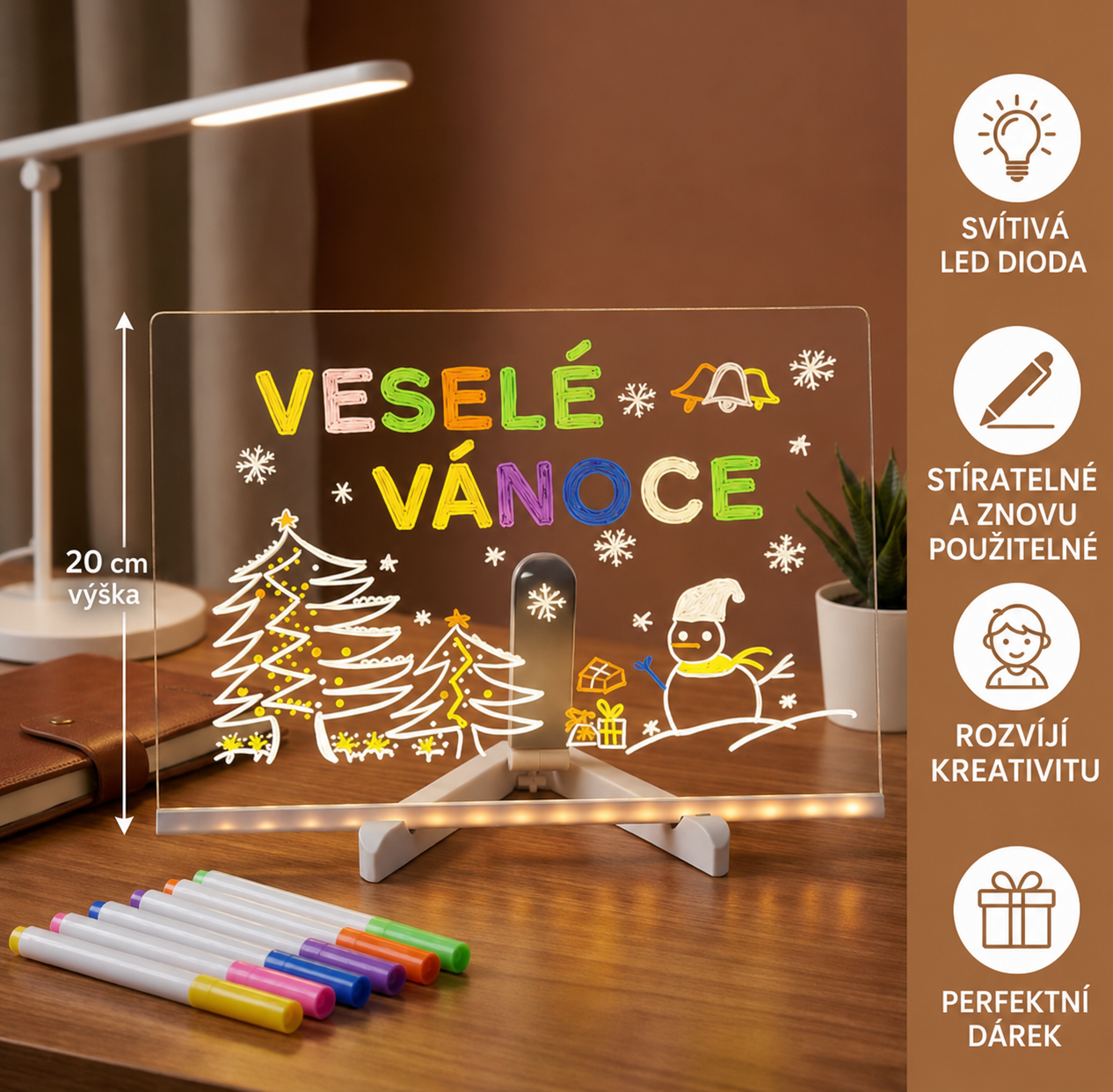 GlowDraw™ - Svítící LED kreslicí tabulka pro děti