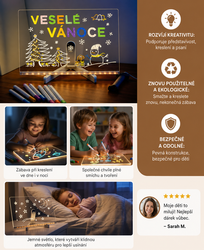 GlowDraw™ - Svítící LED kreslicí tabulka pro děti