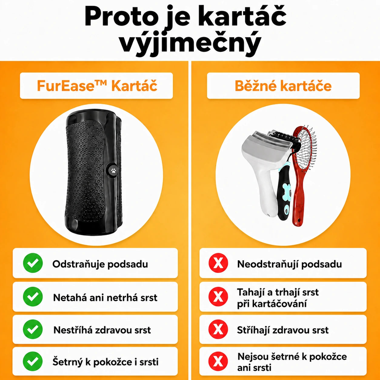 FurEase™ – Kartáč na vyčesávání podsady
