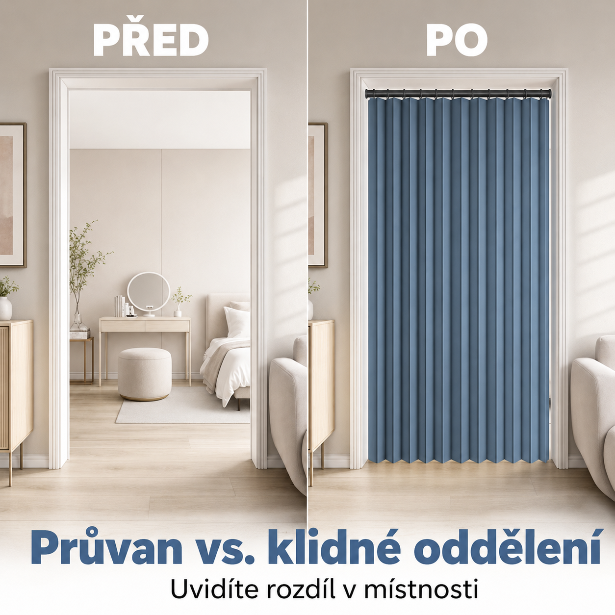 Magnetický skládací závěs bez vrtání