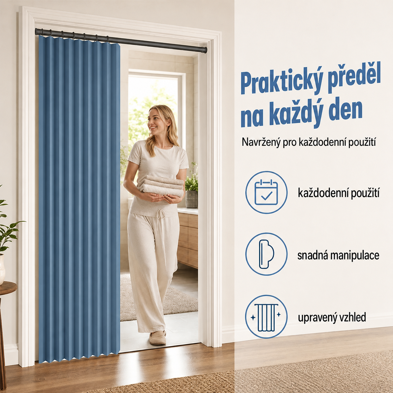 Magnetický skládací závěs bez vrtání