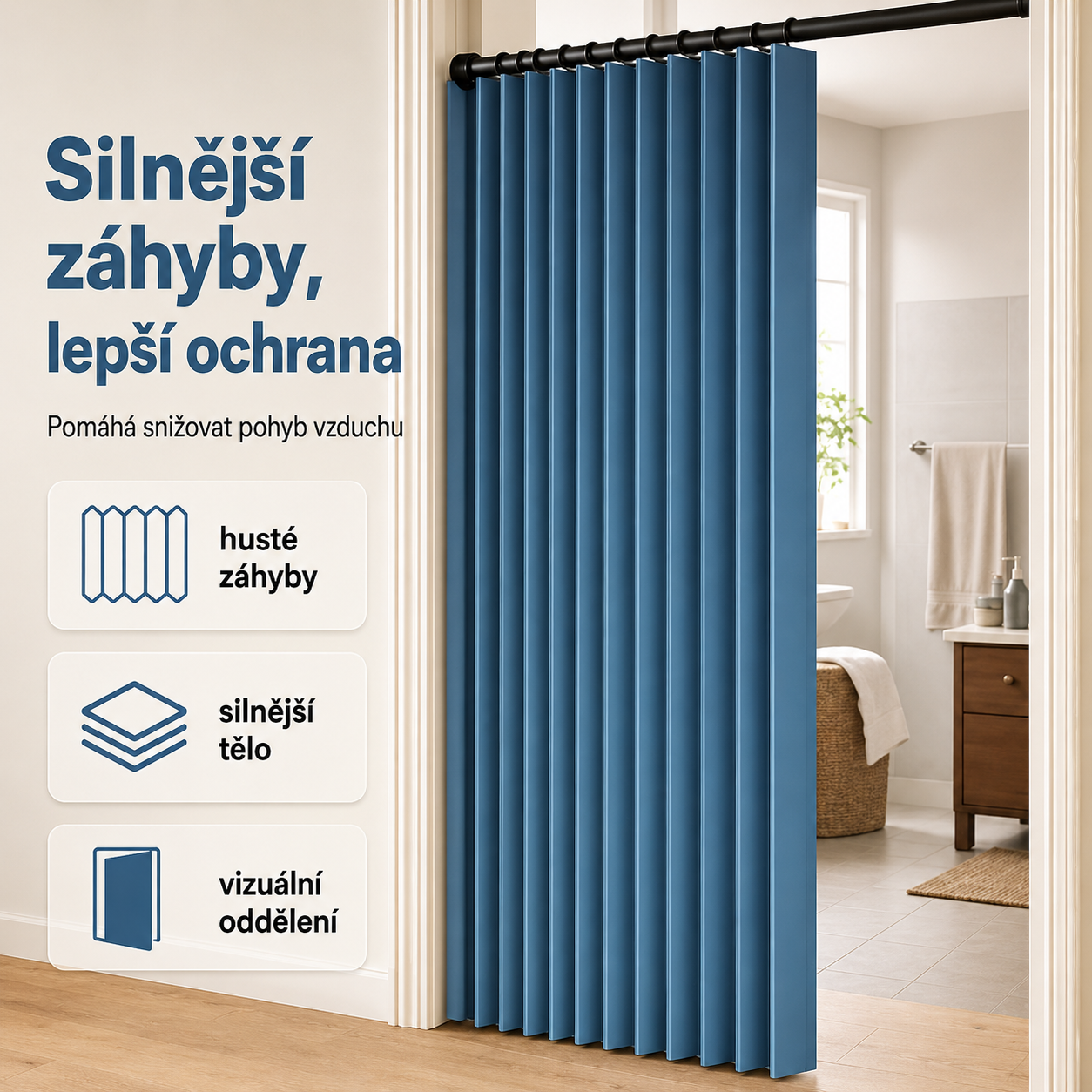 Magnetický skládací závěs bez vrtání