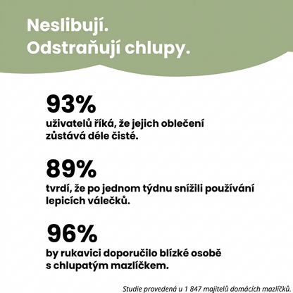 FurFree sběrací rukavice s pejskem a kočkou – 96 % uživatelů by 
rukavici doporučilo