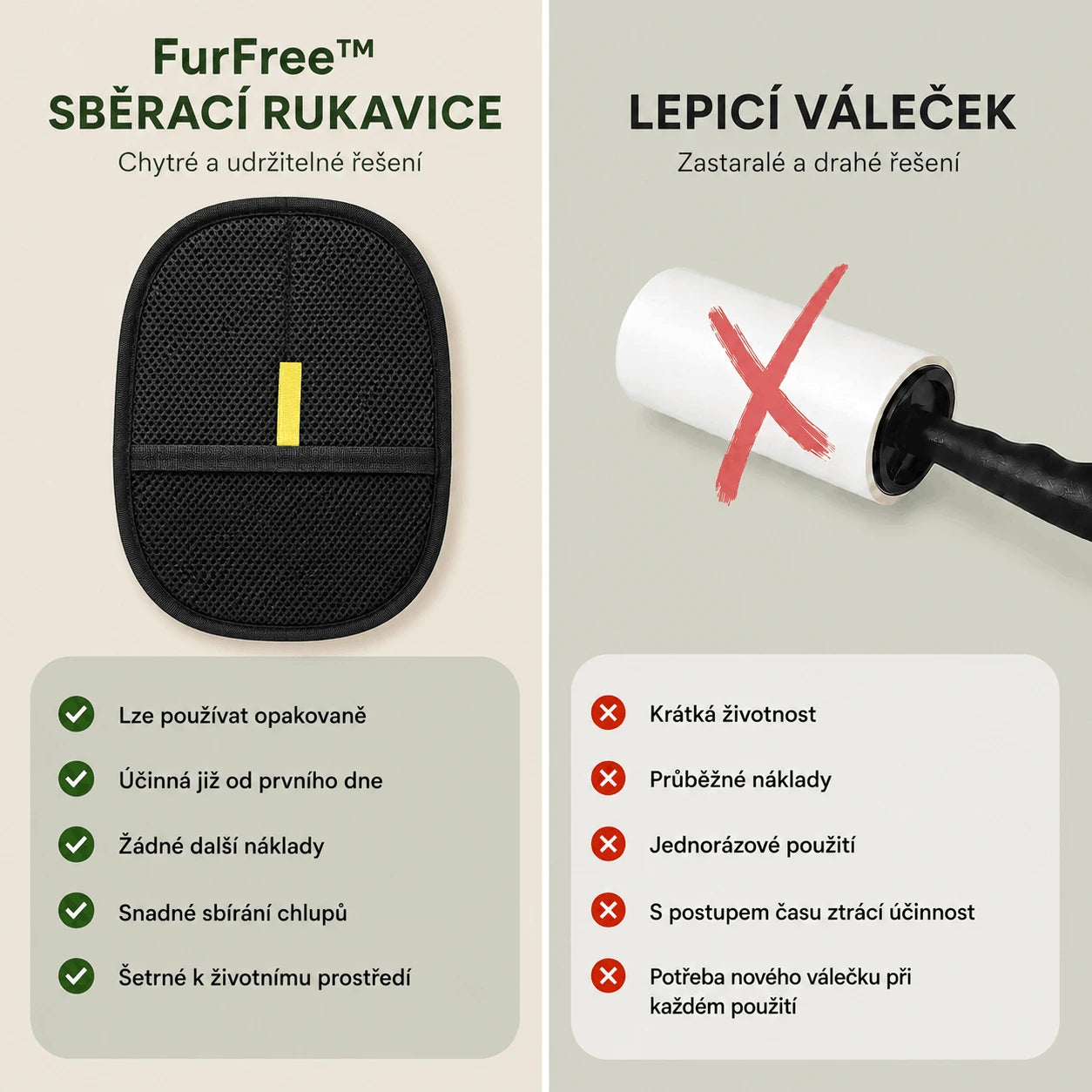 🐱🐶 FurFree™ – rukavice proti chlupům