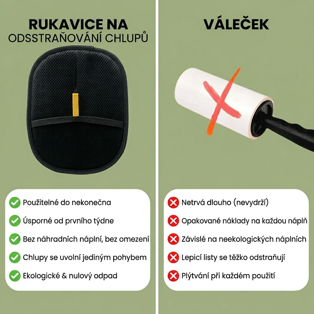 🐱🐶FurFree – Rukavice Proti Chlupů