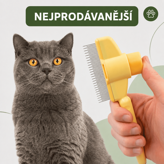 PurrEase™ - kartáč na vyčesávání kočičí srsti