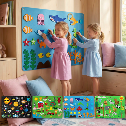 Montessori Plstěný Svět – Kreativní Tabule pro Děti