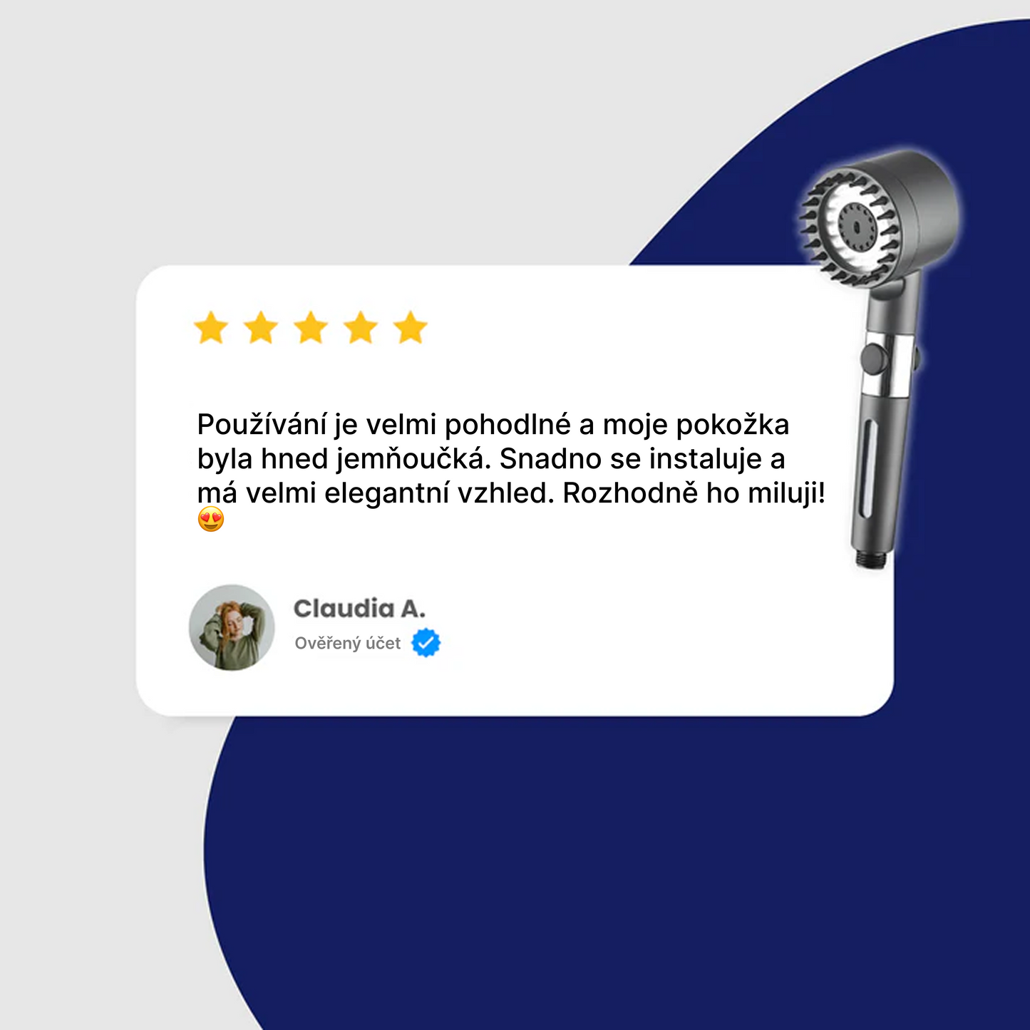 Vysokotlaká filtrační sprchová hlavice