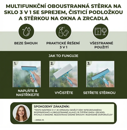 3v1 Multifunkční Nástroj Na Čištění Skla